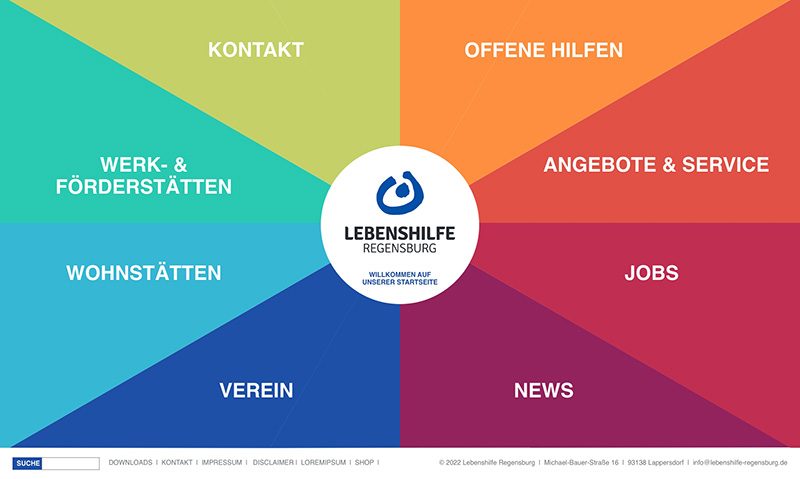 Websitescreenshot: Lebenshilfe Regensburg